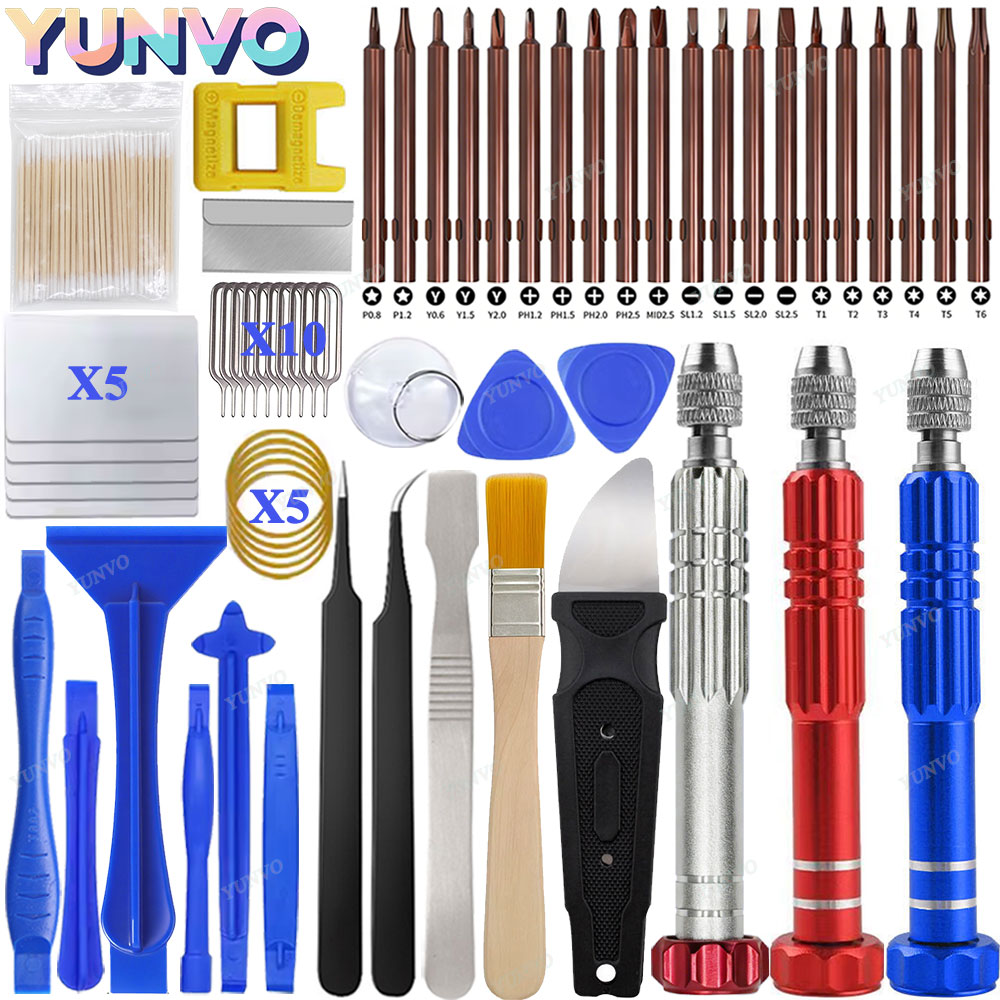 Phone Opening Tool - 58-in-1 Präzisions-Schraubendreher-Set Professionelles Reparatur-Kit Hebelwerkzeug SIM-Auswurfstift